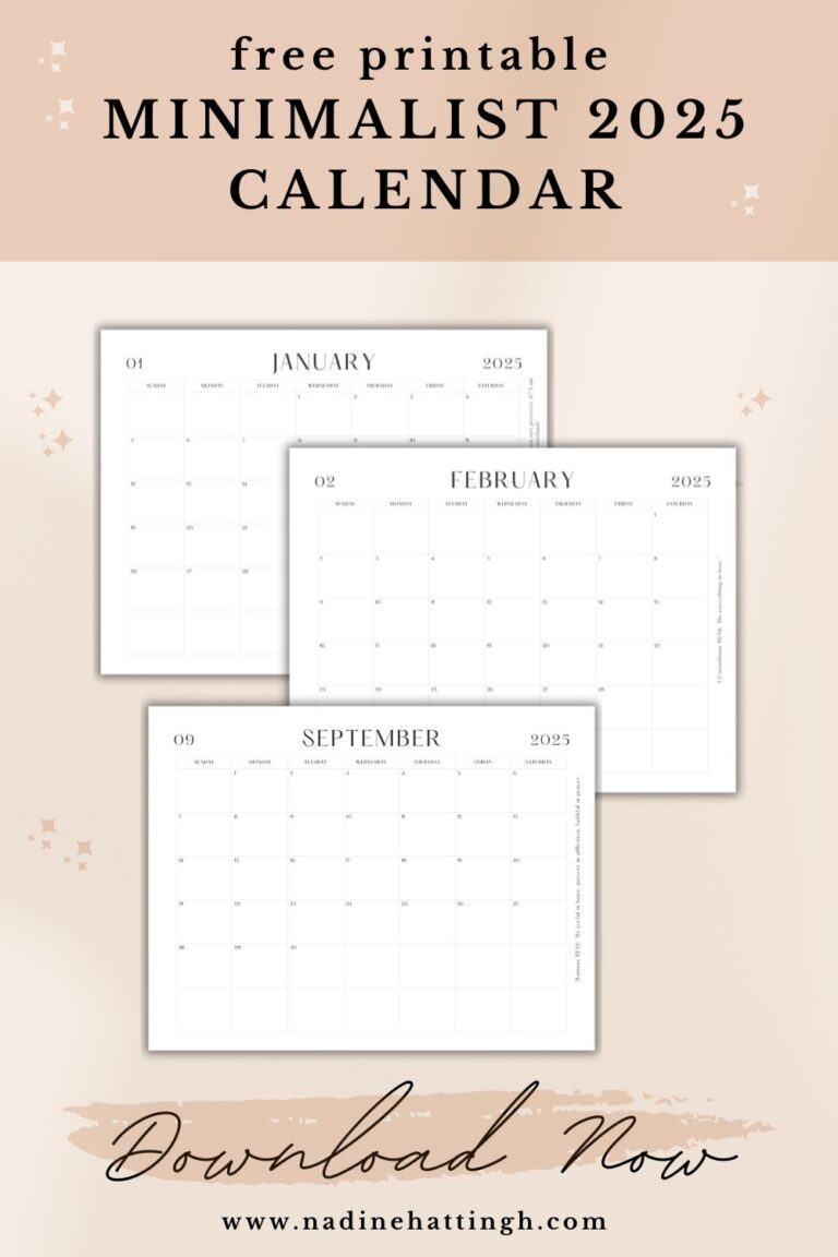 Get Organized with This Free Printable Calendar for 2025